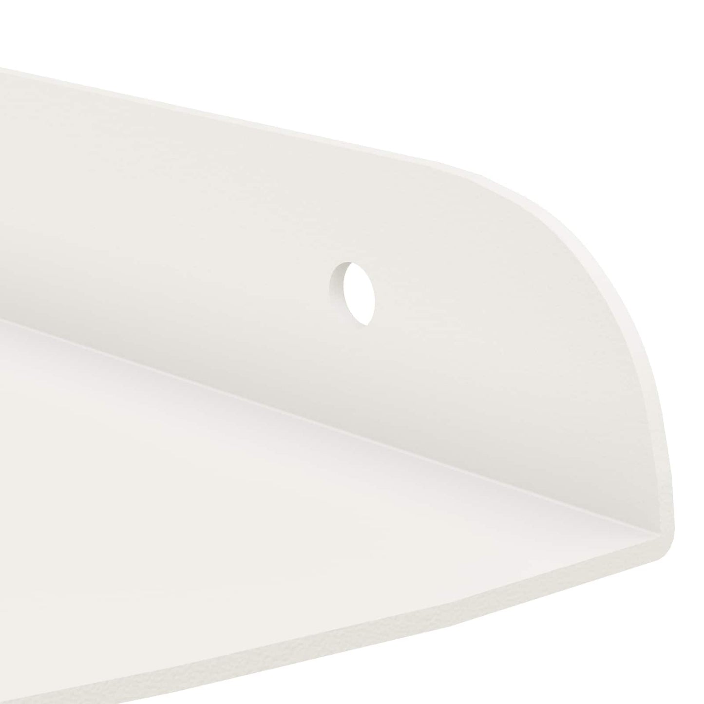 Mensola sospesa con lo scaffale 2 pcs Bianco 15 x 15 x 2 cm | homemem39