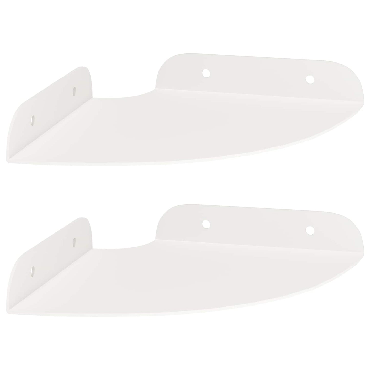 Mensola sospesa con lo scaffale 2 pcs Bianco 15 x 15 x 2 cm | homemem39
