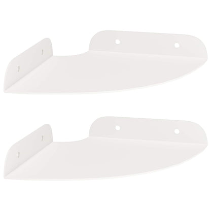 Mensola sospesa con lo scaffale 2 pcs Bianco 15 x 15 x 2 cm | homemem39