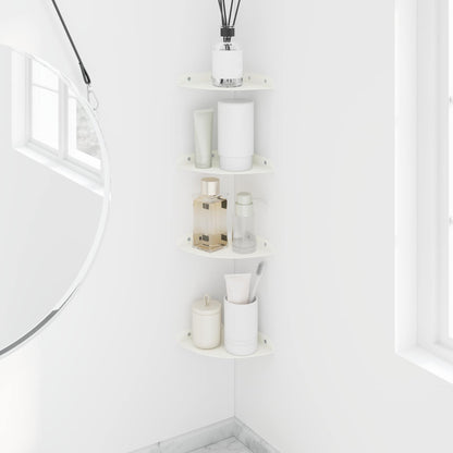 Mensola sospesa con lo scaffale 4 pcs Bianco 15 x 15 x 2 cm | homemem39