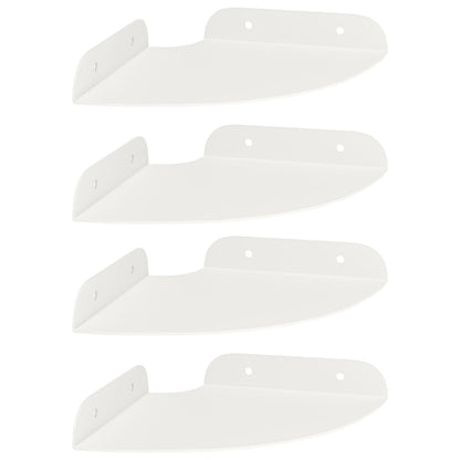 Mensola sospesa con lo scaffale 4 pcs Bianco 15 x 15 x 2 cm | homemem39