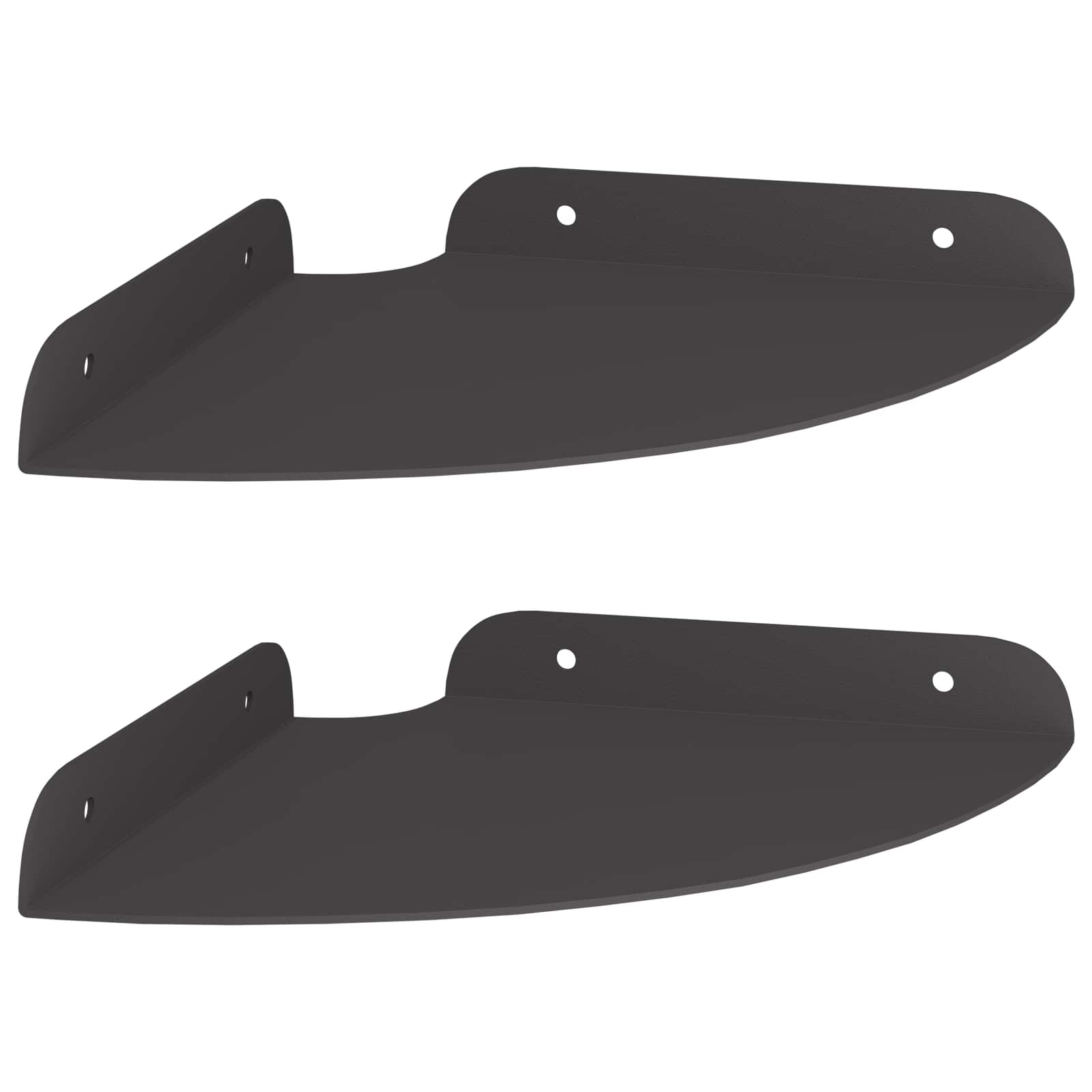 Mensola sospesa con lo scaffale 2 pcs Nero 18 x 18 x 2 cm | homemem39