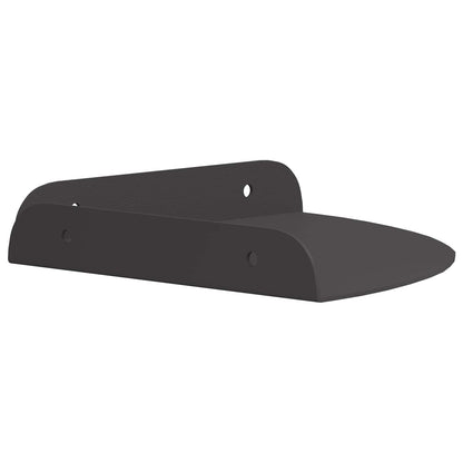 Mensola sospesa con lo scaffale 4 pcs Nero 18 x 18 x 2 cm | homemem39
