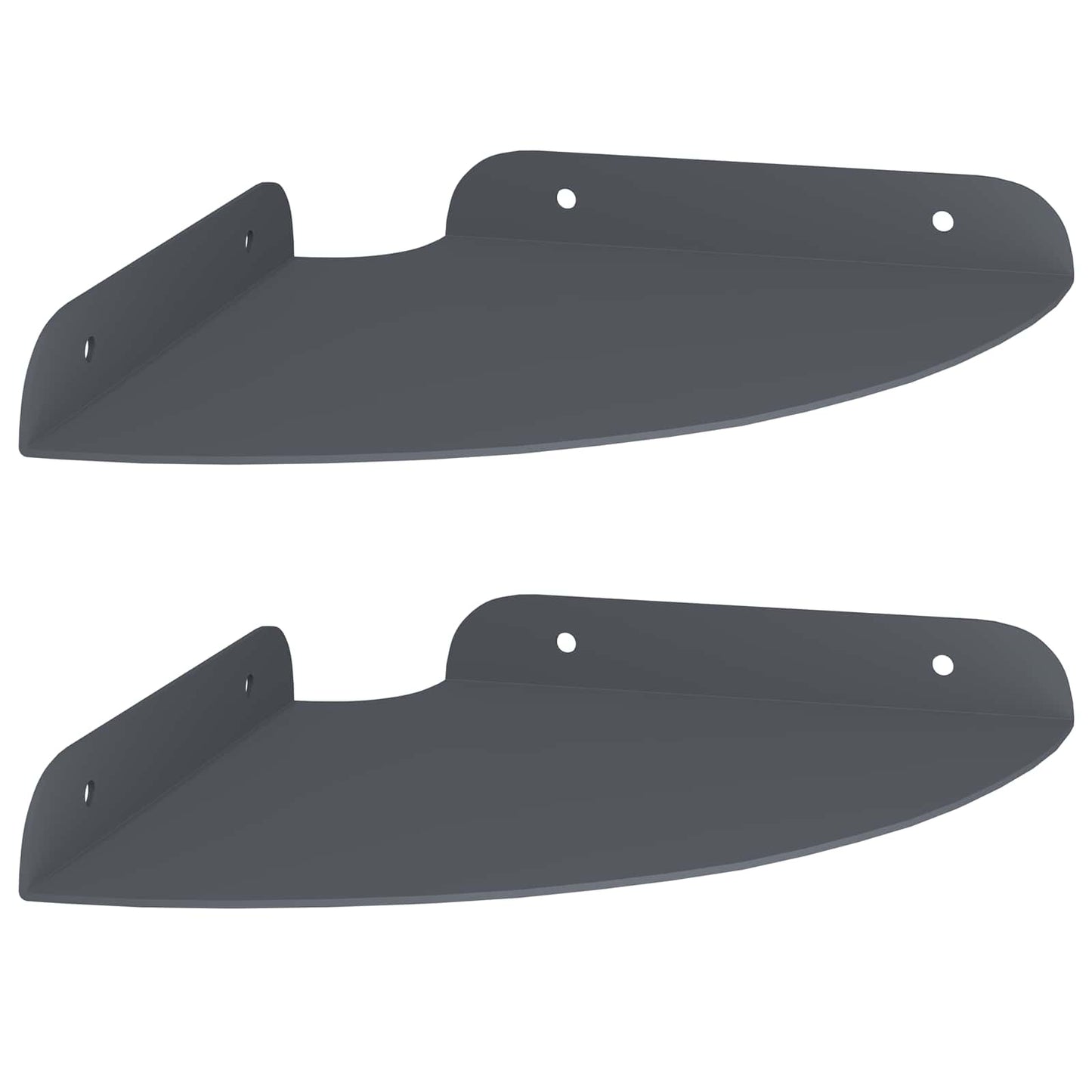 Mensola sospesa con lo scaffale 2 pcs Antracite 18 x 18 x 2 cm | homemem39
