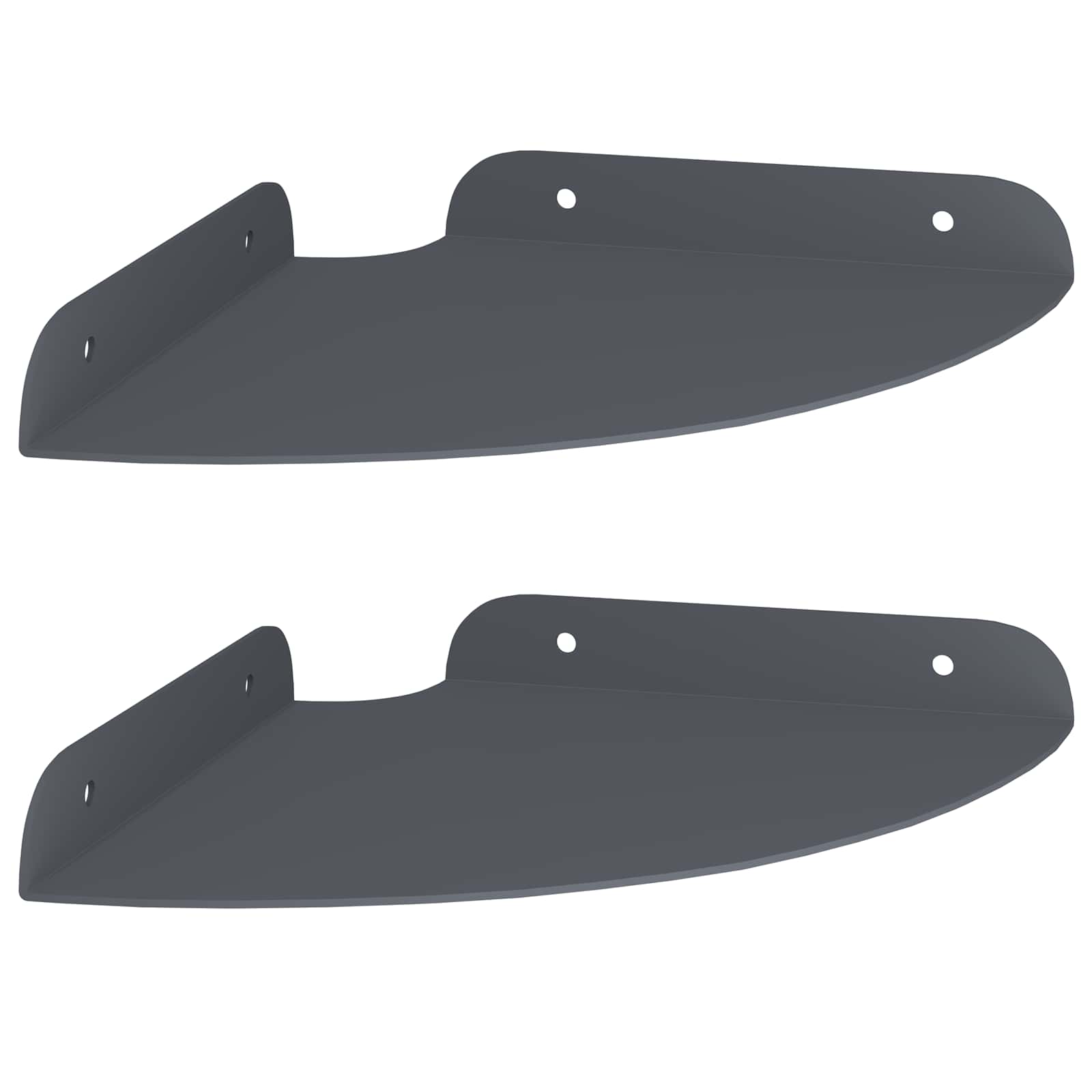 Mensola sospesa con lo scaffale 2 pcs Antracite 18 x 18 x 2 cm | homemem39