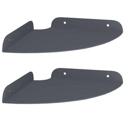Mensola sospesa con lo scaffale 2 pcs Antracite 18 x 18 x 2 cm | homemem39