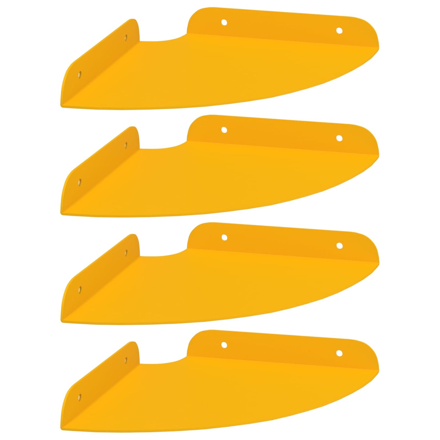 Mensola sospesa 4 pcs Giallo senape 18 x 18 x 2 cm | homemem39