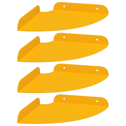 Mensola sospesa 4 pcs Giallo senape 18 x 18 x 2 cm | homemem39
