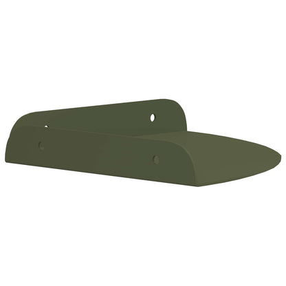 Mensola sospesa 4 pcs Verde oliva 18 x 18 x 2 cm | homemem39