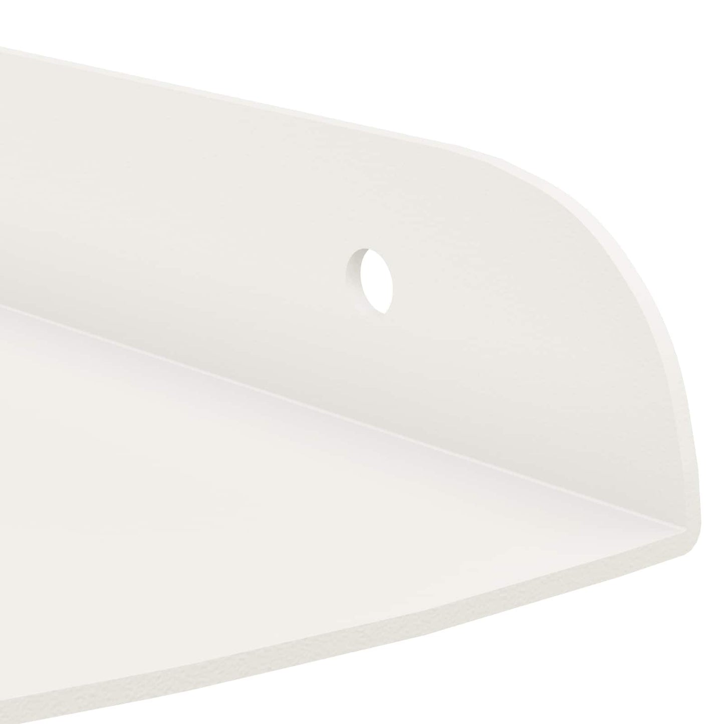 Mensola sospesa con lo scaffale 2 pcs Bianco 18 x 18 x 2 cm | homemem39