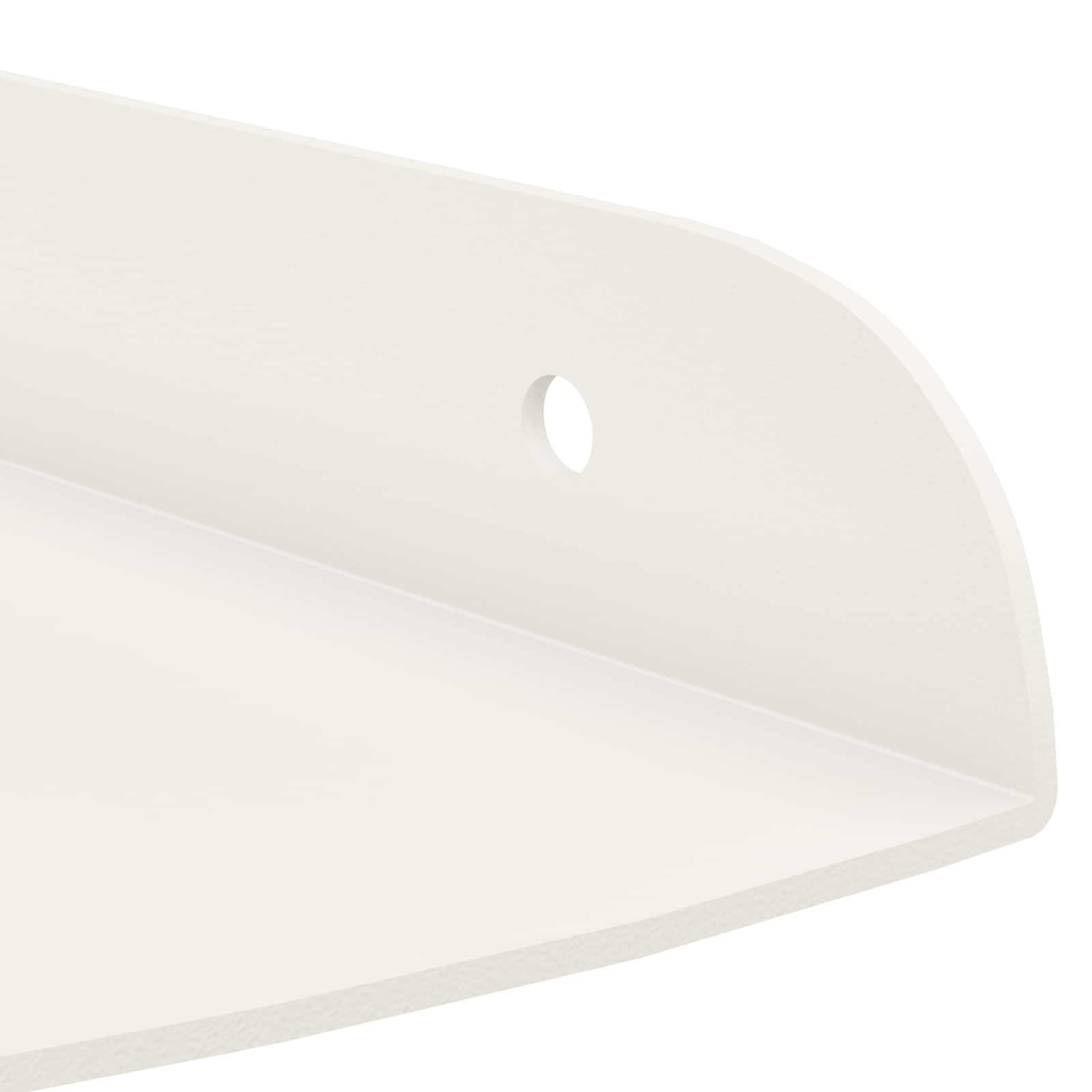 Mensola sospesa con lo scaffale 2 pcs Bianco 18 x 18 x 2 cm | homemem39