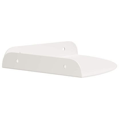 Mensola sospesa con lo scaffale 2 pcs Bianco 18 x 18 x 2 cm | homemem39