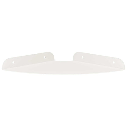 Mensola sospesa con lo scaffale 4 pcs Bianco 18 x 18 x 2 cm | homemem39