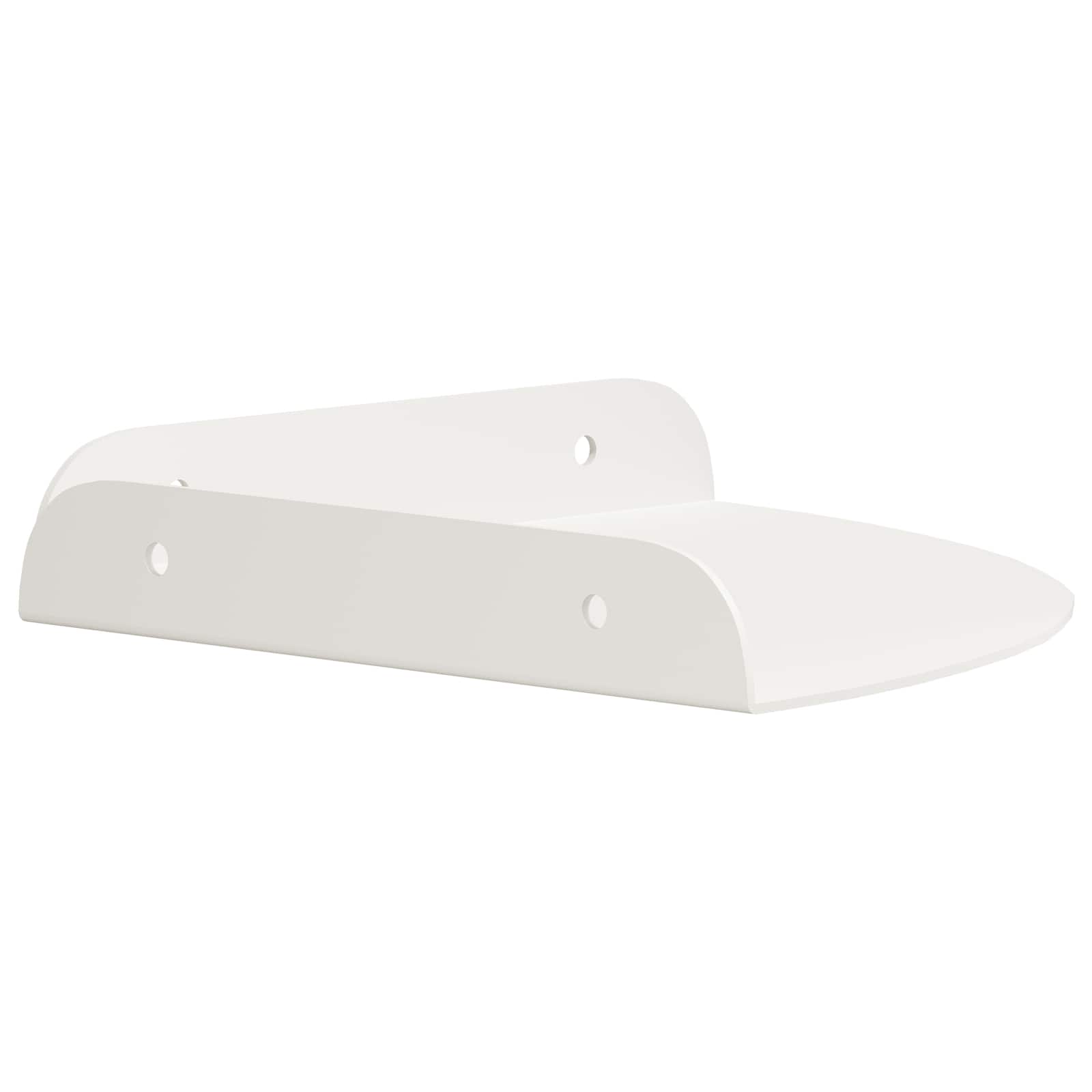 Mensola sospesa con lo scaffale 4 pcs Bianco 18 x 18 x 2 cm | homemem39