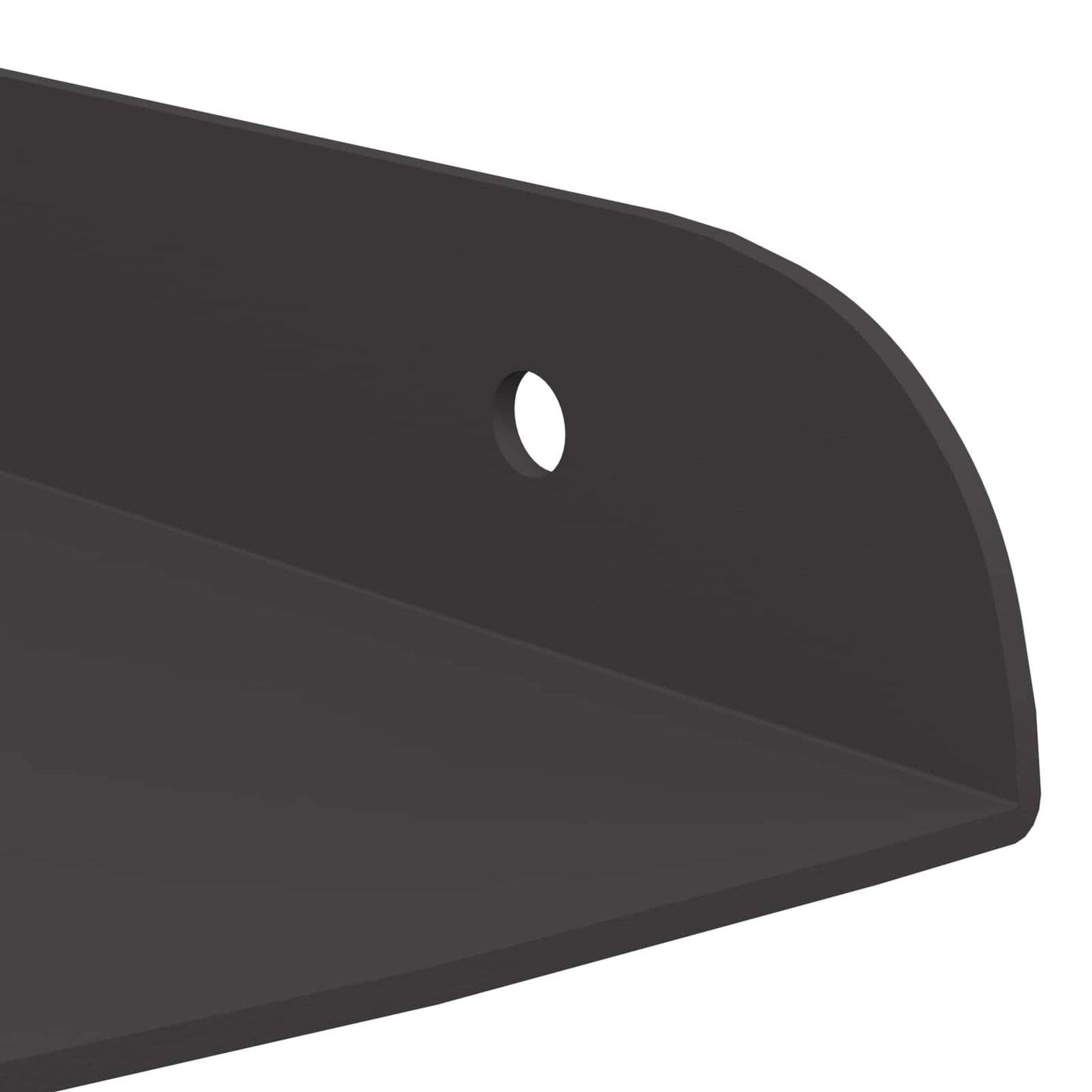 Scaffale da parete con lo scaffale 2 pcs Nero 18 x 18 x 2.3 cm