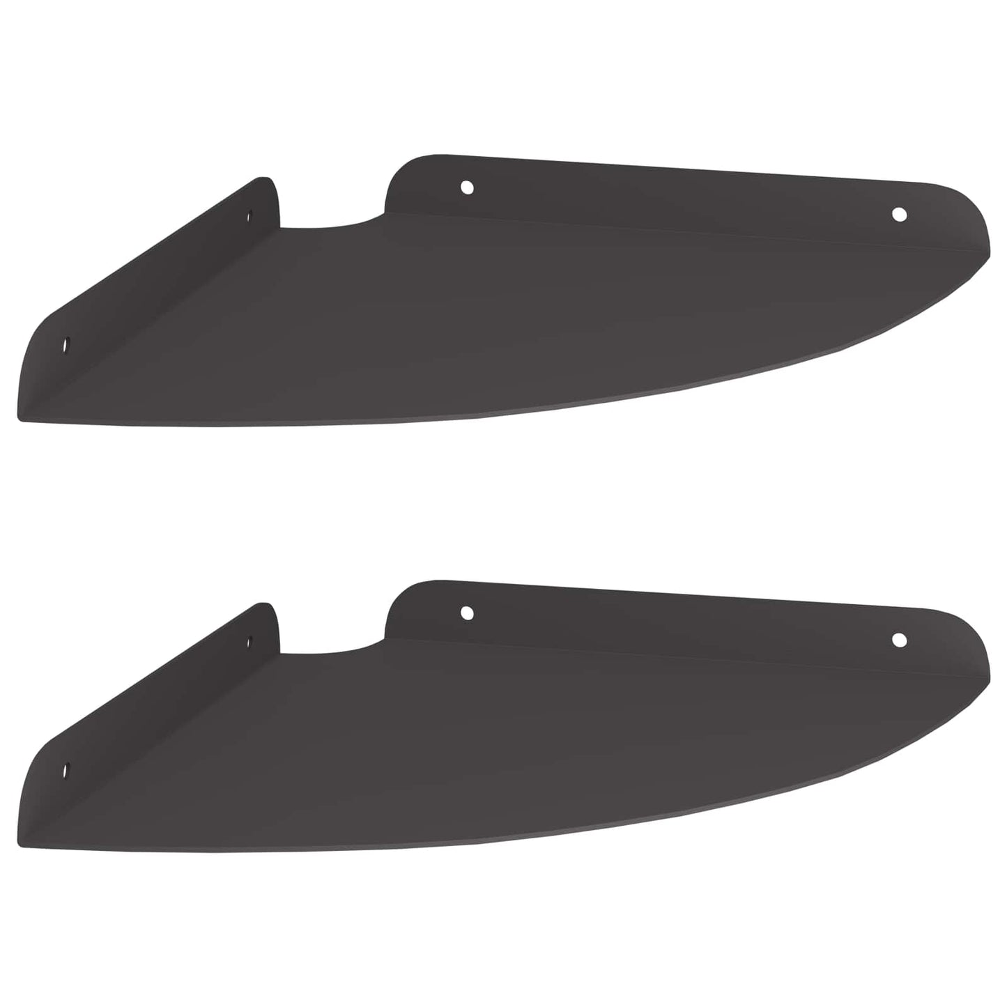 Scaffale da parete con lo scaffale 2 pcs Nero 18 x 18 x 2.3 cm