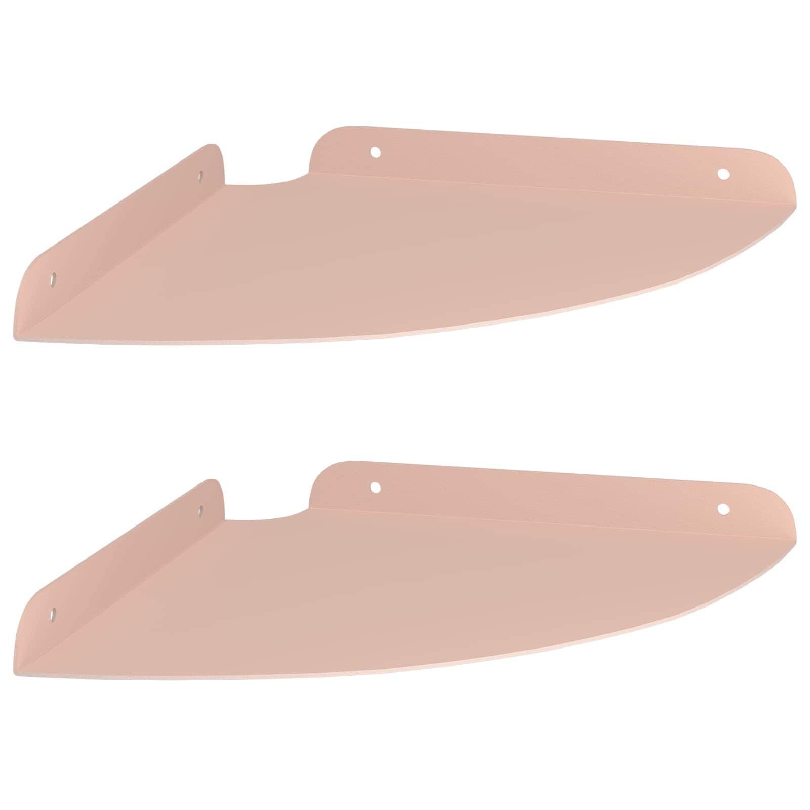 Mensola sospesa con lo scaffale 2 pcs Rosa 24 x 24 x 2 cm | homemem39