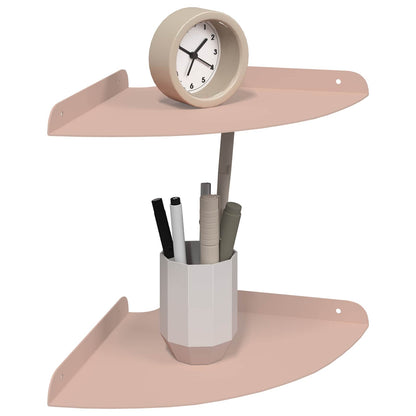 Mensola sospesa con lo scaffale 2 pcs Rosa 24 x 24 x 2 cm | homemem39