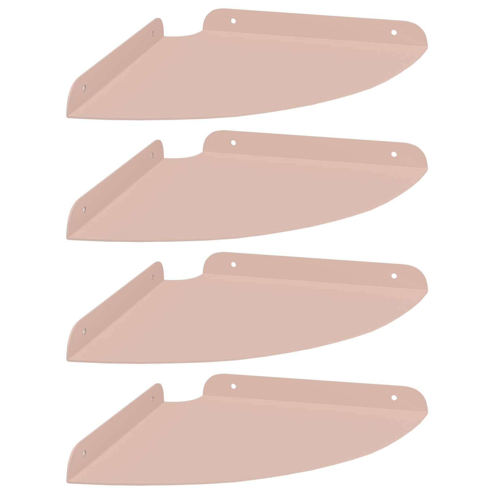 Mensola sospesa con lo scaffale 4 pcs Rosa 24 x 24 x 2 cm | homemem39