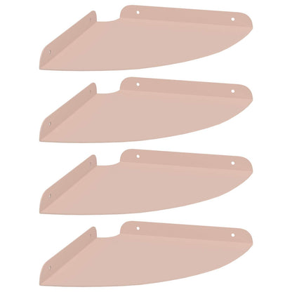 Mensola sospesa con lo scaffale 4 pcs Rosa 24 x 24 x 2 cm | homemem39