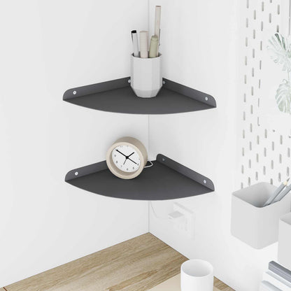 Mensola sospesa con lo scaffale 2 pcs Antracite 24 x 24 x 2 cm | homemem39