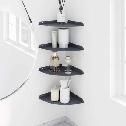 Mensola sospesa 4 pcs Antracite 24 x 24 x 2,3 cm | homemem39