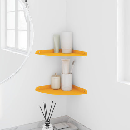 Mensola sospesa 2 pcs Giallo senape 24 x 24 x 2 cm | homemem39