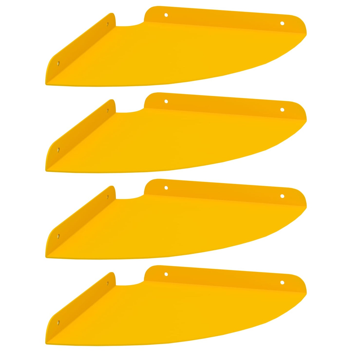 Mensola sospesa 4 pcs Giallo senape 24 x 24 x 2 cm | homemem39