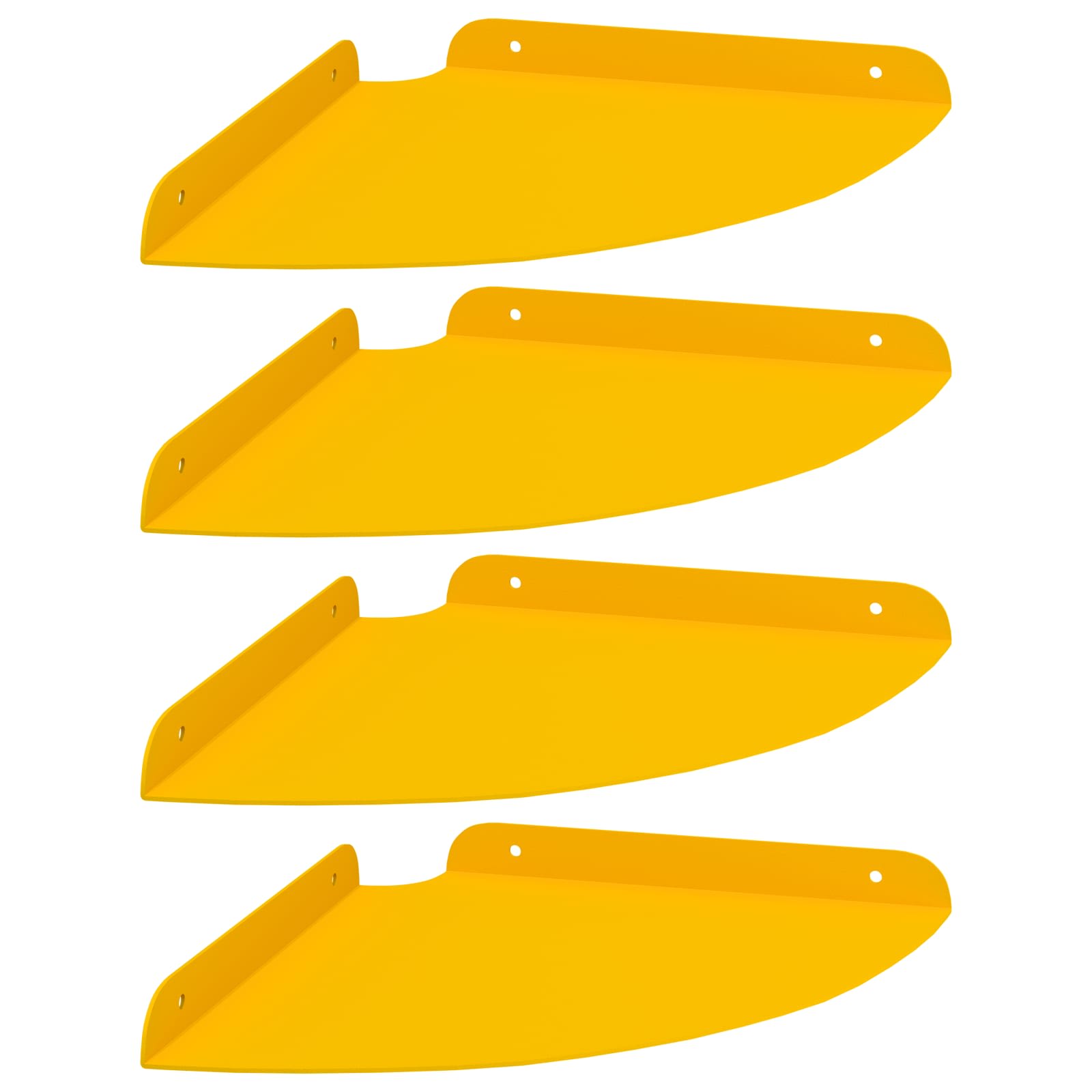 Mensola sospesa 4 pcs Giallo senape 24 x 24 x 2 cm | homemem39