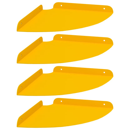Mensola sospesa 4 pcs Giallo senape 24 x 24 x 2 cm | homemem39