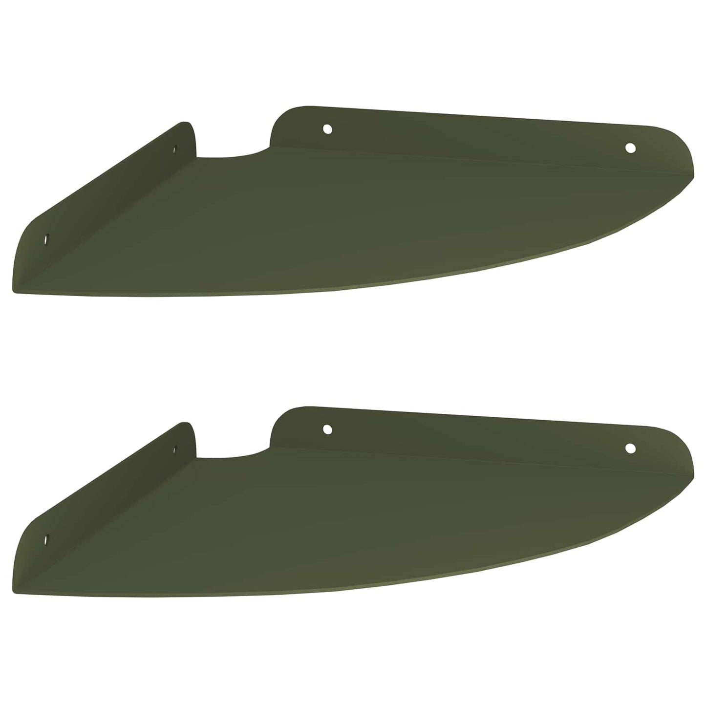 Mensola sospesa 2 pcs Verde oliva 24 x 24 x 2 cm | homemem39