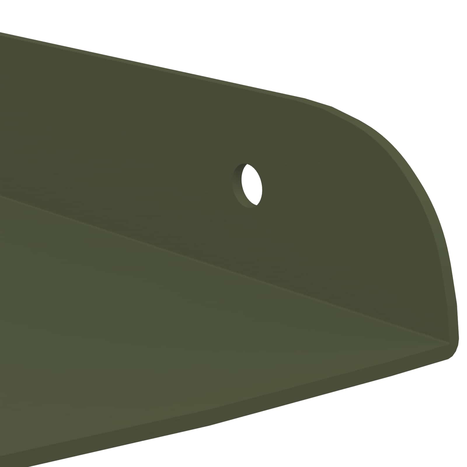 Mensola sospesa 4 pcs Verde oliva 24 x 24 x 2 cm | homemem39