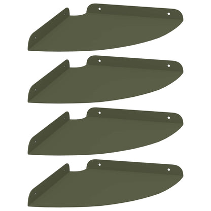 Mensola sospesa 4 pcs Verde oliva 24 x 24 x 2 cm | homemem39