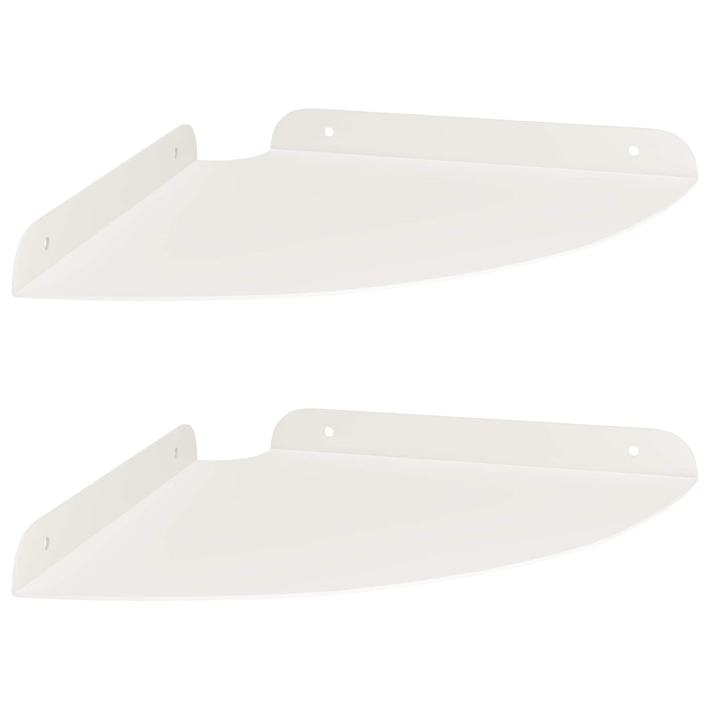 Mensola sospesa con lo scaffale 2 pcs Bianco 24 x 24 x 2 cm | homemem39