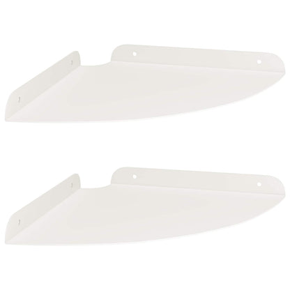 Mensola sospesa con lo scaffale 2 pcs Bianco 24 x 24 x 2 cm | homemem39