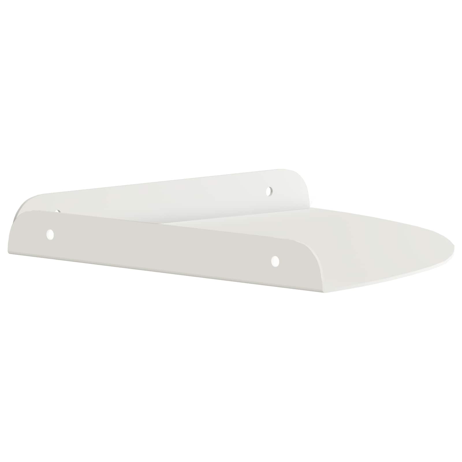 Mensola sospesa con lo scaffale 2 pcs Bianco 24 x 24 x 2 cm | homemem39