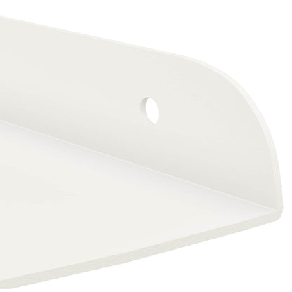 Mensola sospesa con lo scaffale 4 pcs Bianco 24 x 24 x 2 cm | homemem39