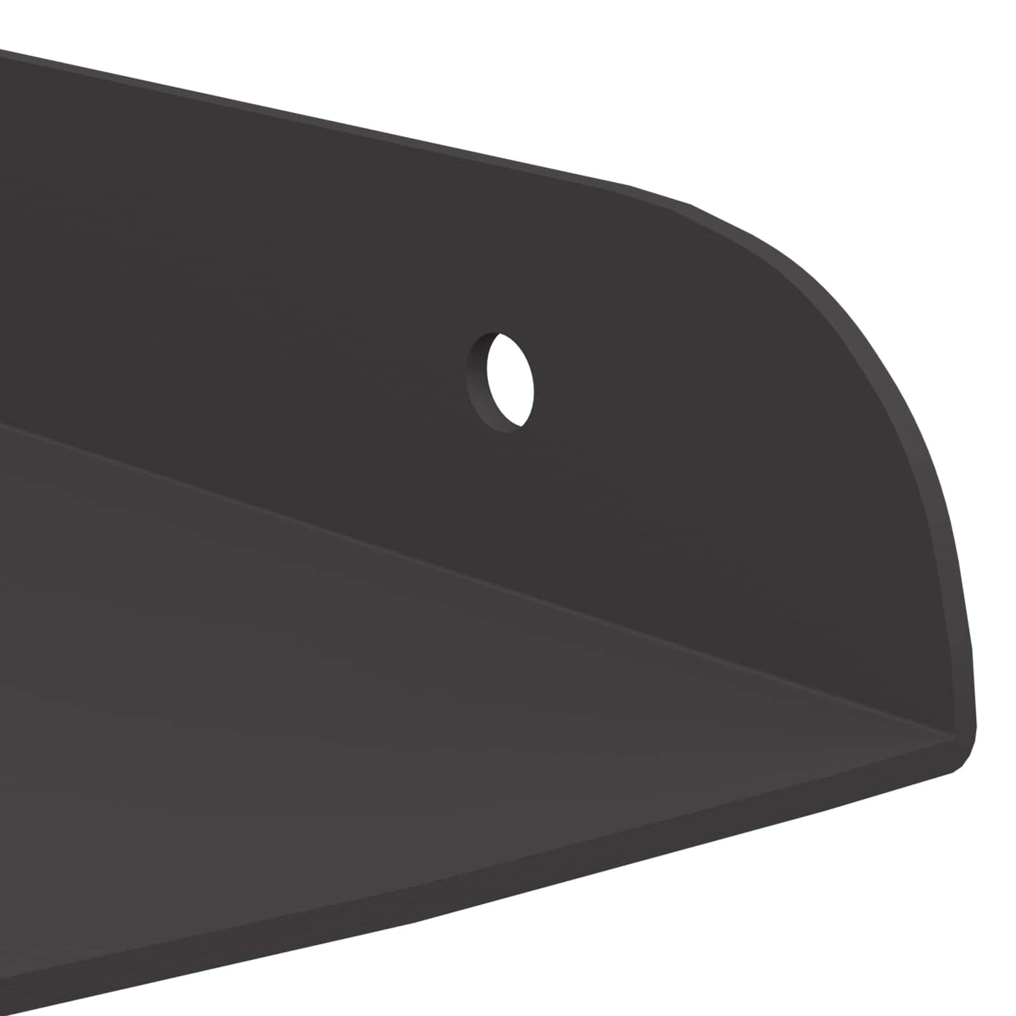 Scaffale da parete con lo scaffale 2 pcs Nero 18 x 18 x 2.3 cm