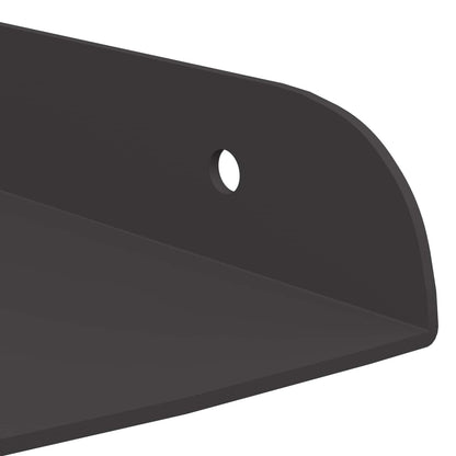 Scaffale da parete con lo scaffale 2 pcs Nero 18 x 18 x 2.3 cm