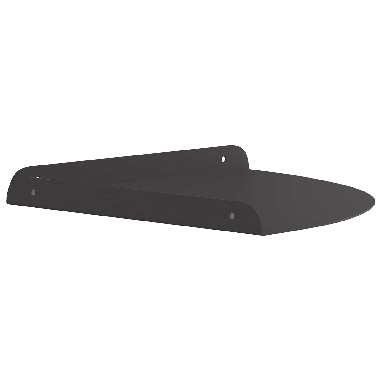 Mensola sospesa con lo scaffale 4 pcs Nero 30 x 30 x 2 cm | homemem39