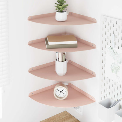 Mensola sospesa con lo scaffale 4 pcs Rosa 30 x 30 x 2 cm | homemem39