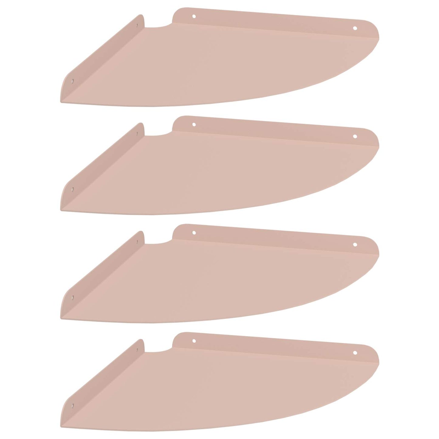 Mensola sospesa con lo scaffale 4 pcs Rosa 30 x 30 x 2 cm | homemem39