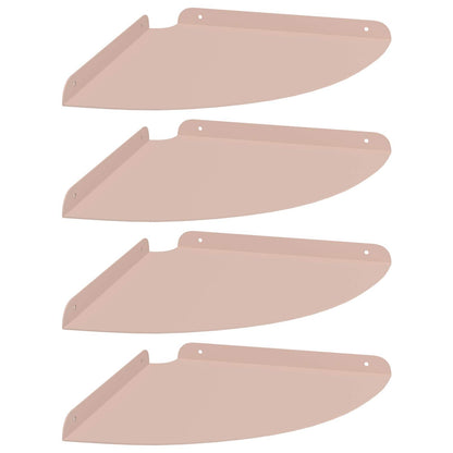 Mensola sospesa con lo scaffale 4 pcs Rosa 30 x 30 x 2 cm | homemem39