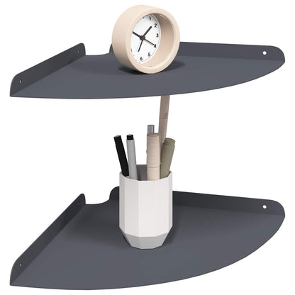 Mensola sospesa con lo scaffale 2 pcs Antracite 30 x 30 x 2 cm | homemem39