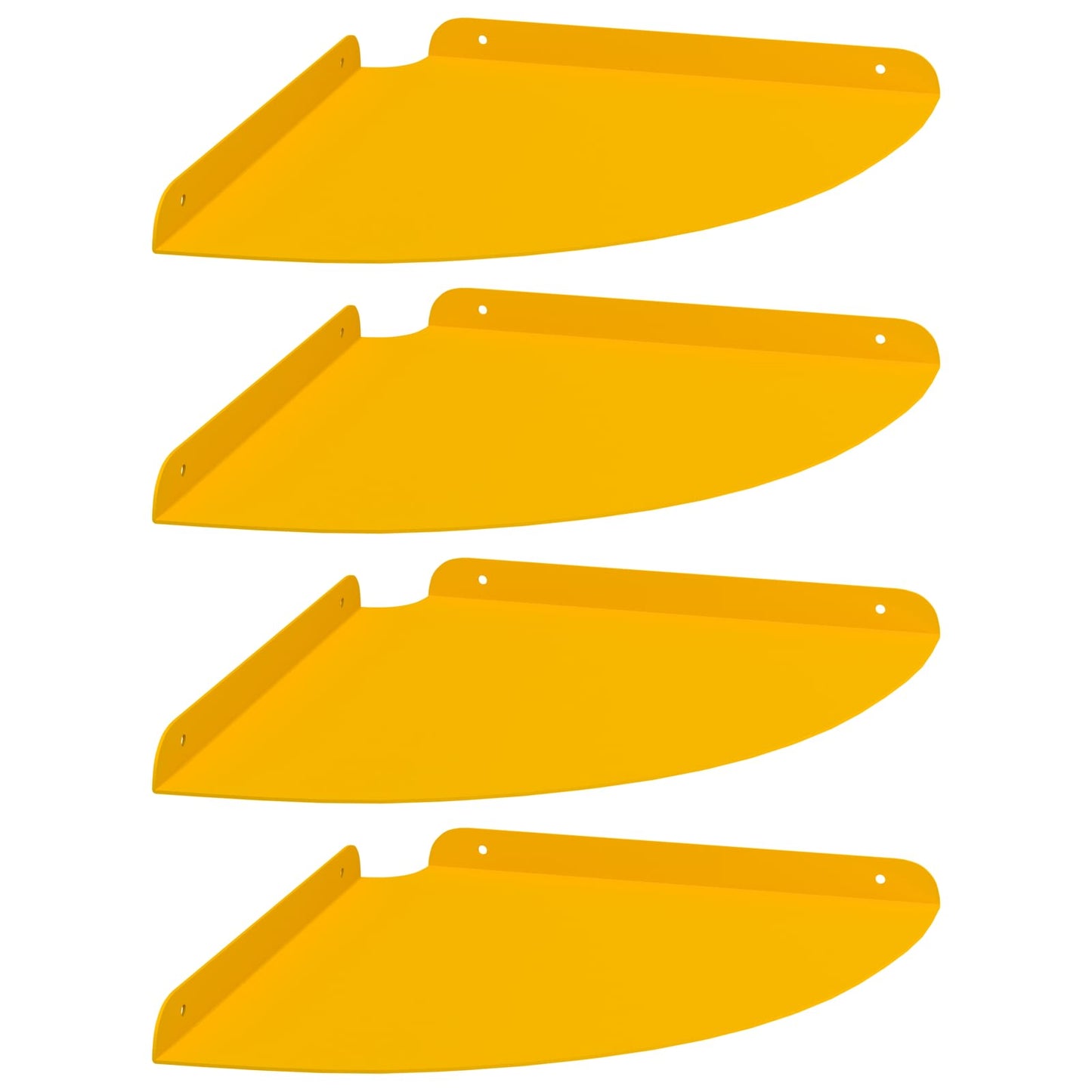 Mensola sospesa 4 pcs Giallo senape 30 x 30 x 2 cm | homemem39