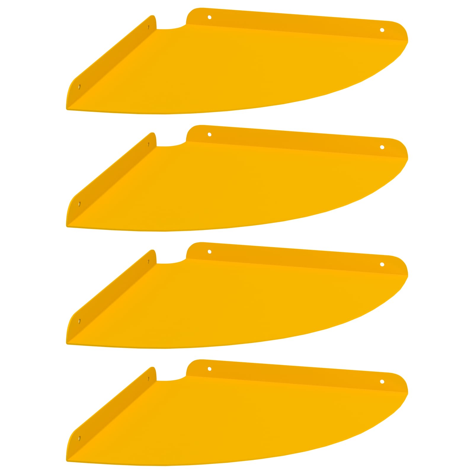Mensola sospesa 4 pcs Giallo senape 30 x 30 x 2 cm | homemem39