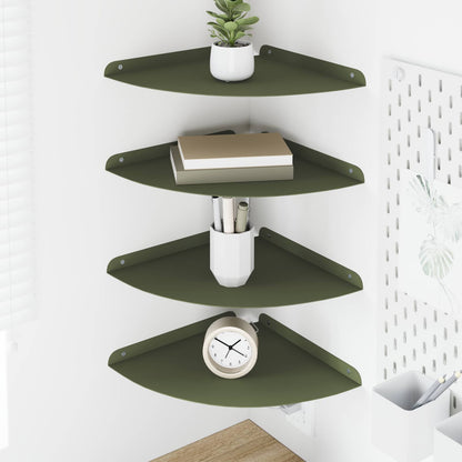 Mensola sospesa 4 pcs Oliver verde 30 x 30 x 2 cm | homemem39