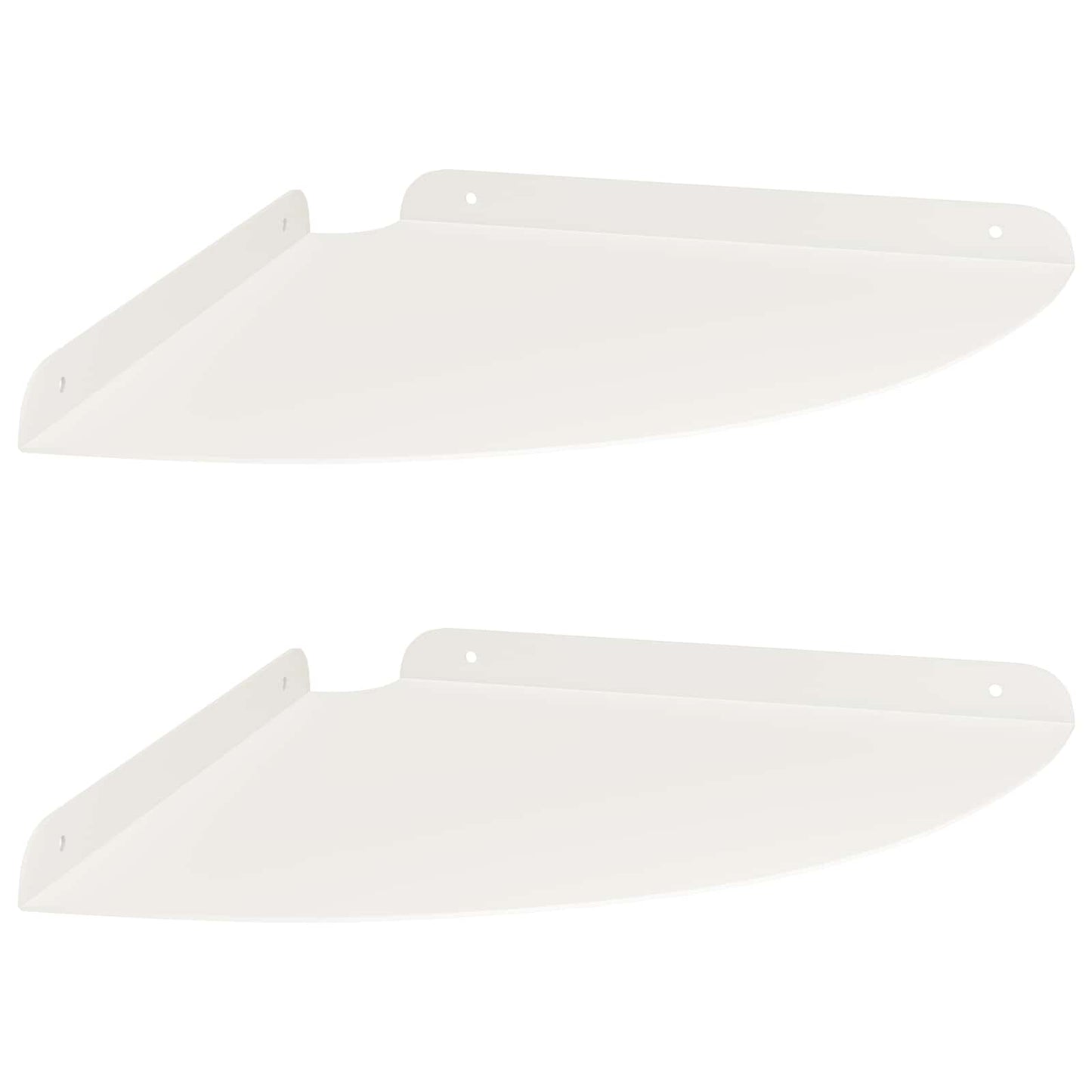 Mensola sospesa con lo scaffale 2 pcs Bianco 30 x 30 x 2 cm