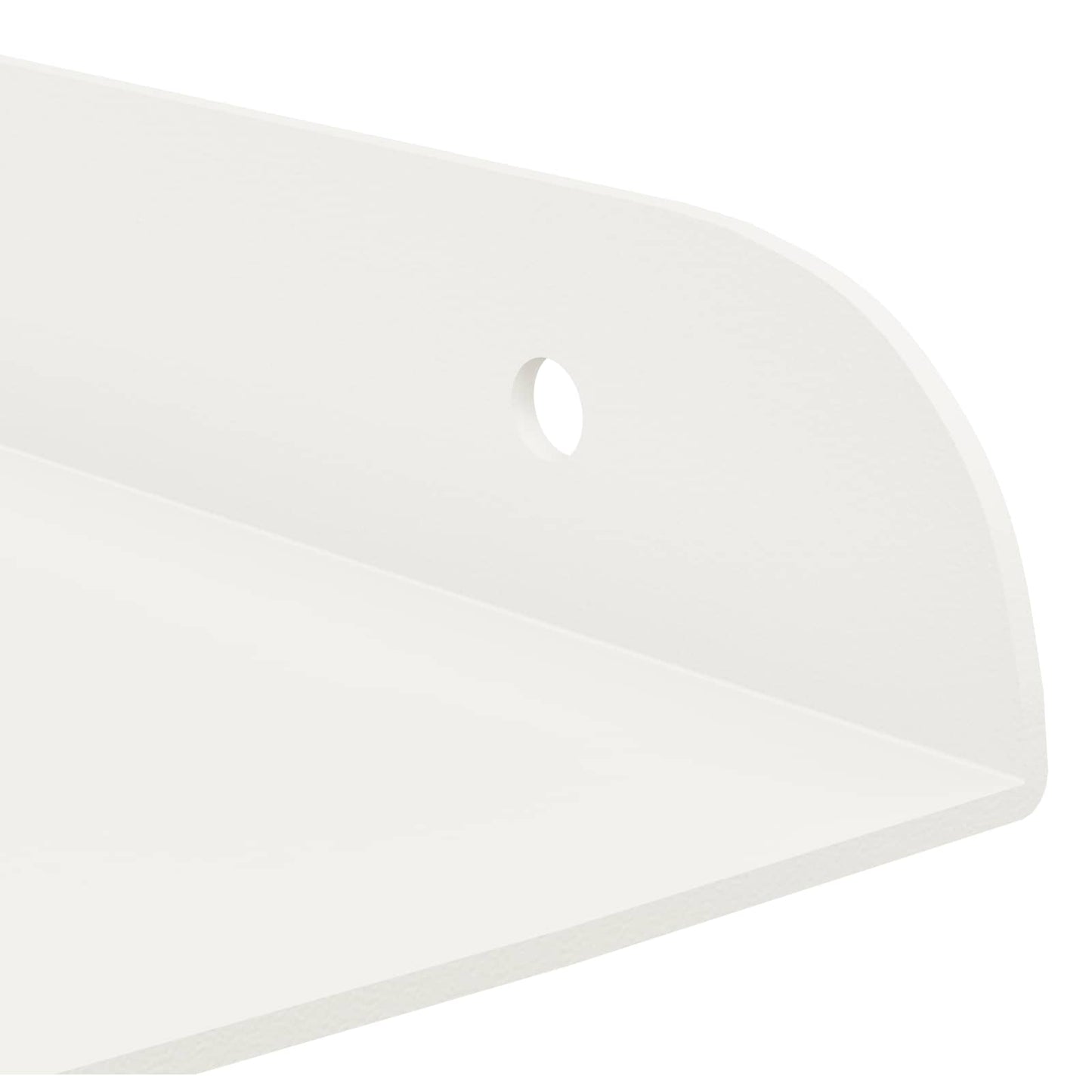 Mensola sospesa con lo scaffale 4 pcs Bianco 30 x 30 x 2 cm | homemem39