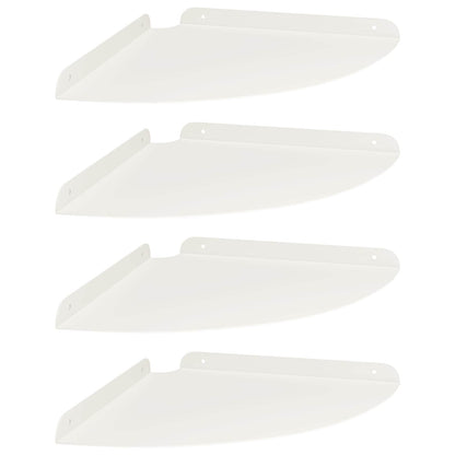 Mensola sospesa con lo scaffale 4 pcs Bianco 30 x 30 x 2 cm | homemem39